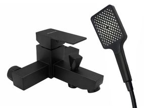 Змішувач для ванни короткий гусак MILLZ чорний MRS-AL-F1(Black) 1/10