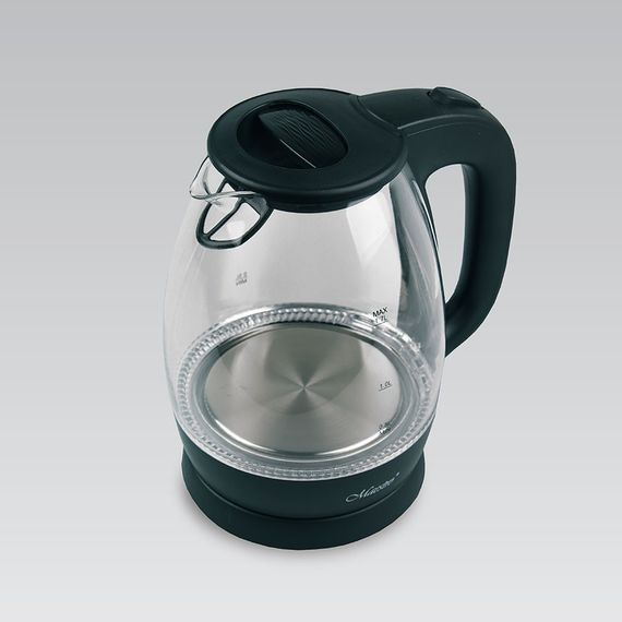 Електрочайник скляний Maestro MR-063-BLACK, 1.7 л, 2200 Вт, з підсвіткою