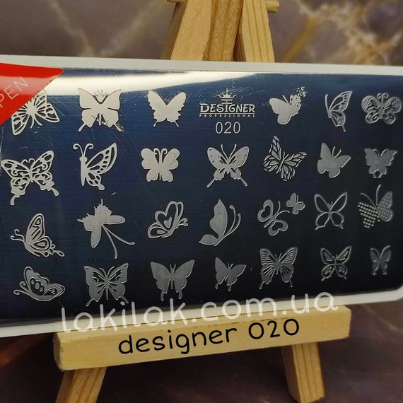 Пластина 020 для стемпінгу Designer Professional (12х6см)