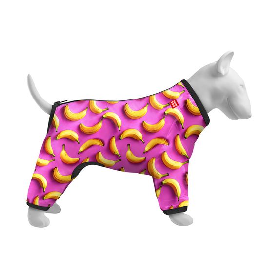 Вітровка для собак WAUDOG Clothes, малюнок "Банани на рожевому", XS25, В 36-38 см, С 26-28 см | Зображення 2