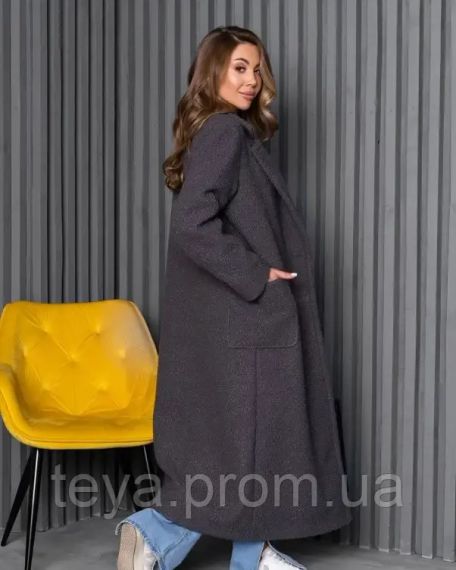Пальто колір сірий розміри S, L, XL, XXL, 3XL, M FI_008881 | Зображення 1