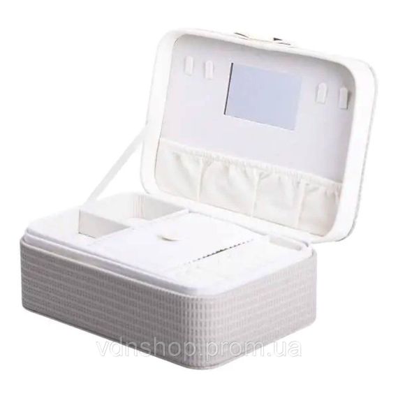 Скринька для прикрас із еко шкіри 24.5×17×10 органайзер для ювелірних виробів HP-5-38 | Зображення 2