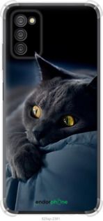 Чохол на Samsung Galaxy A03s A037F Димчастий кіт "825sp-2381-2448"
