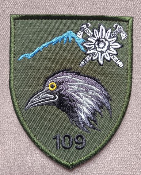 Шеврон 109 окремий гірсько-штурмовий батальйон (зелений)