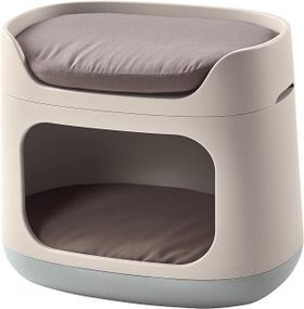 Лежак для животных Keter Pet Bunkbed 17201821, двухъярусный, пластиковый, с подушками, кремовый