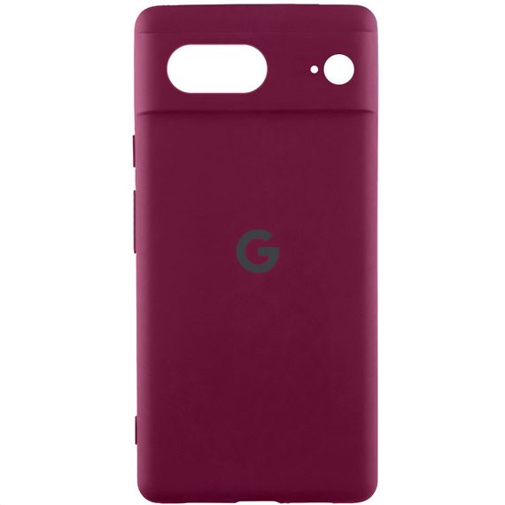 Чохол Silicone Cover Lakshmi Full Camera (AAA) with Logo для Google Pixel 8 Бордовий / Plum
