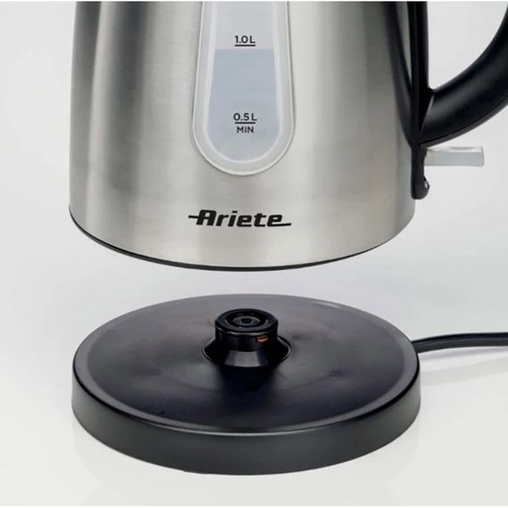 Електрочайник Ariete ART-2847 BK 1.7 л сріблястий | Зображення 1