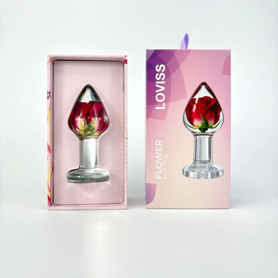 Роскошная анальная пробка Loviss Rose Anal Plug с настоящей розой внутри | Зображення 7