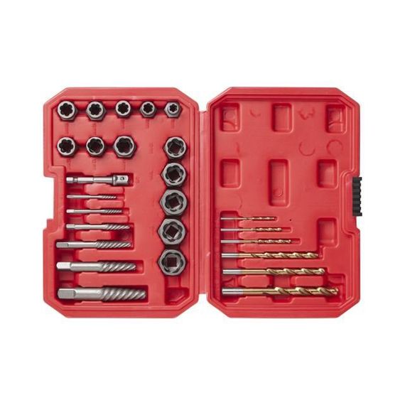 Набір екстракторів і свердел для пошкоджених болтів і гайок, 26 шт. INTERTOOL SD-80091 | Зображення 2
