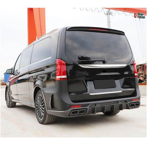 Задній бампер (2014-2019, Карбон) для Mercedes Vito/V-class W447 2014- рр | Зображення 1