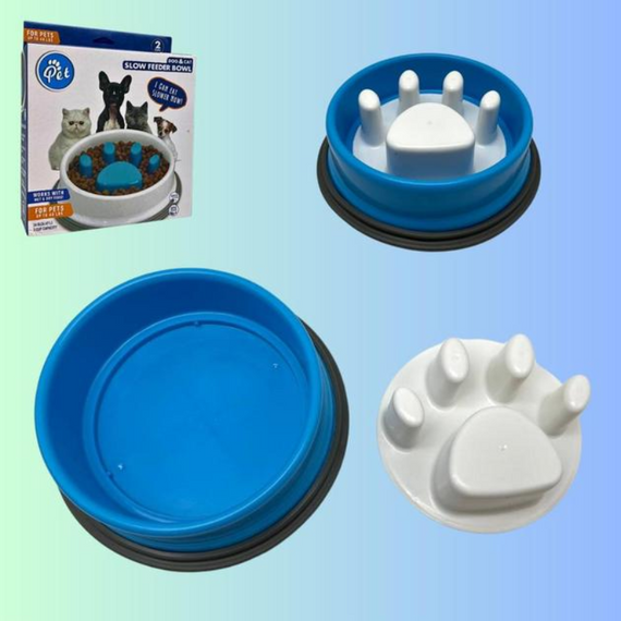 Компактна годівниця-лапка Slow Feeder Bowl із пластику для кошенят і цуценят, 450 мл | Зображення 2