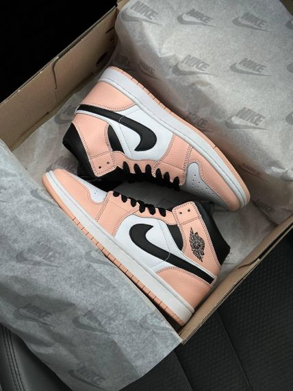 Жіночі кросівки N-ik-e Air Jordan 1 Retro HD Black White Peach , В'єтнам , весна / літо / осінь 37 | Зображення 6