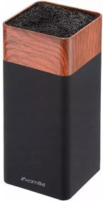 Підставка Kamille Acacia Black, колода для ножів 9.5х9.5х22см з поліпропіленовим наповнювачем