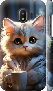 Чохол на Samsung Galaxy J2 2018 Білий кіт "5646m-1351-2448"