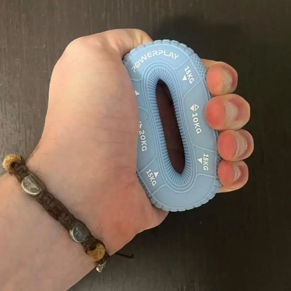 Еспандер кистьовий силіконовий PowerPlay PP-4331 Hand Grip Light 10-15-20 кг Блакитний (PP_4331_Blue_(10-15-20)) | Зображення 1