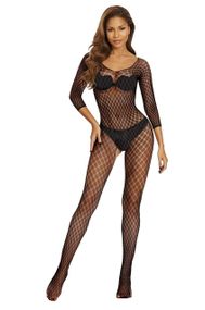 Бодістокінг - Bodystocking 2048, black - One Size sexstyle