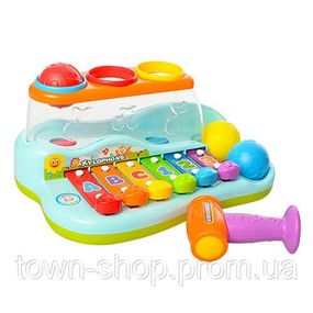Развивающая музыкальная игрушка "Ксилофон" 9199, логика, с молотком