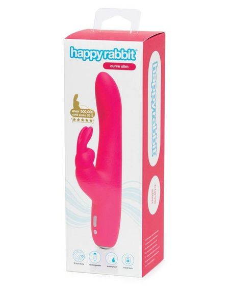 Вібратор кролик Happy Rabbit Slimline Curve Sex Aura | Зображення 5