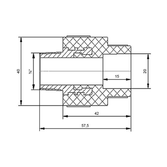 Муфта PPR Blue Ocean 20х3/4" ЗР SD00006379 | Зображення 1
