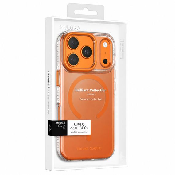 Чохол TPU+PC Puloka Resplendent with Magnetic Fit для Apple iPhone 17 Pro / 18 Pro (6.3") Orange | Зображення 2
