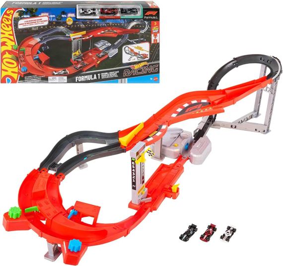 Трек Hot Wheels Формула 1 Швидкісний спуск з 3 машинками Racing Formula 1 Downhill Circuit Track