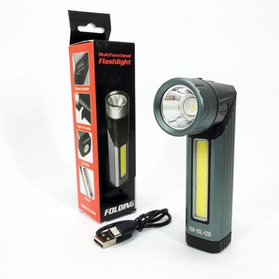 Світлодіодний ліхтарик Акумуляторний ліхтар Police, Ручний ліхтар cob, Потужний універсальний ліхтарик SO-76 | Зображення 2