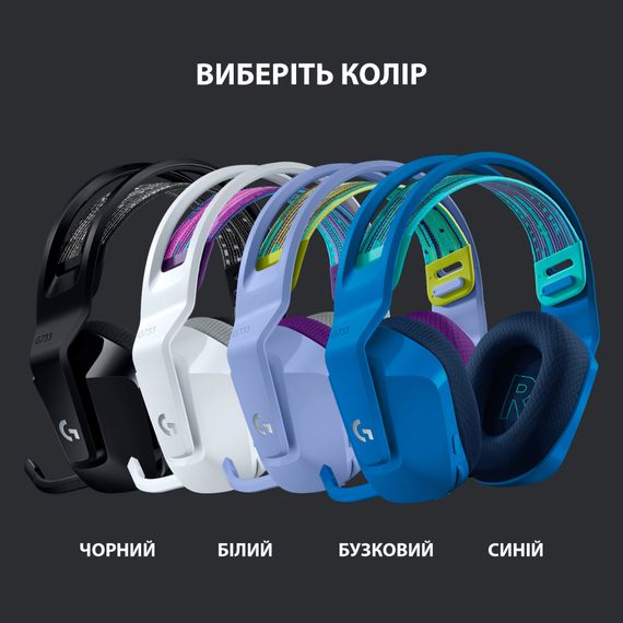 Навушники Logitech G733 Lightspeed Wireless RGB Gaming Headset Blue (981-000943) | Зображення 6