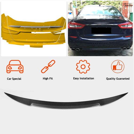 Спойлер V3 (Карбон) для Maserati Quattroporte 2013-2023 рр | Зображення 1