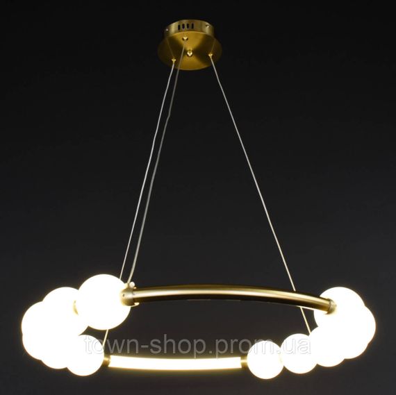 Люстра потолочная LED SG33-600-k Латунь 25-140х62х62 см. | Зображення 5