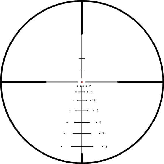 Приціл оптичний Bushnell R5 3-9x50 сітка DOA-LRH800 з підсвічуванням | Зображення 4