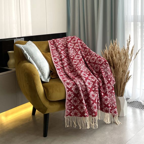 Плед SoundSleep Код Незламної Нації бавовняний 140х200 см червоний (94066036) | Зображення 1