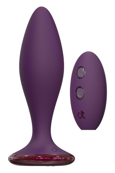 Анальний вібратор Dreamtoys Glam з пультом, фіолетовий, 12.8 см Sex Aura