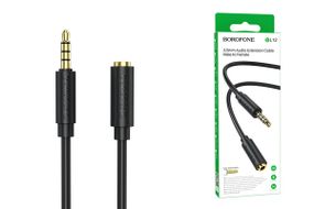 Аудiо-кабель BOROFONE BL12 3.5 audio extension cable male to female 2m Black