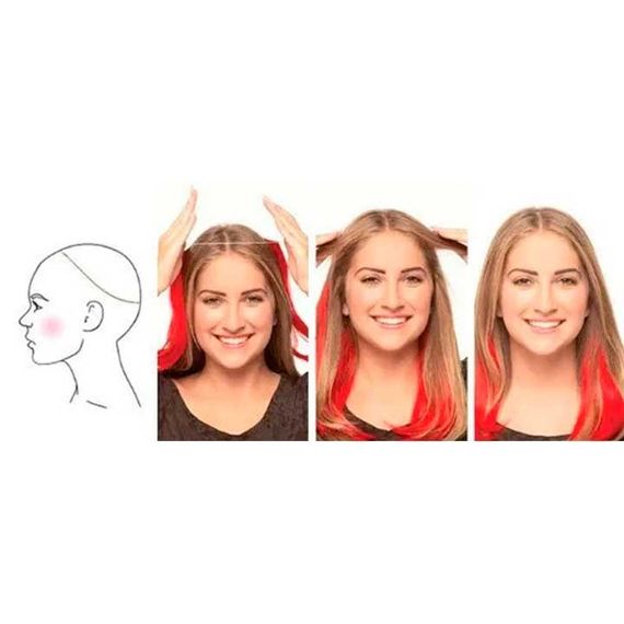 Трессы прямые на прозрачной резинке Polily - 60 см "Брюнетка" | Зображення 2