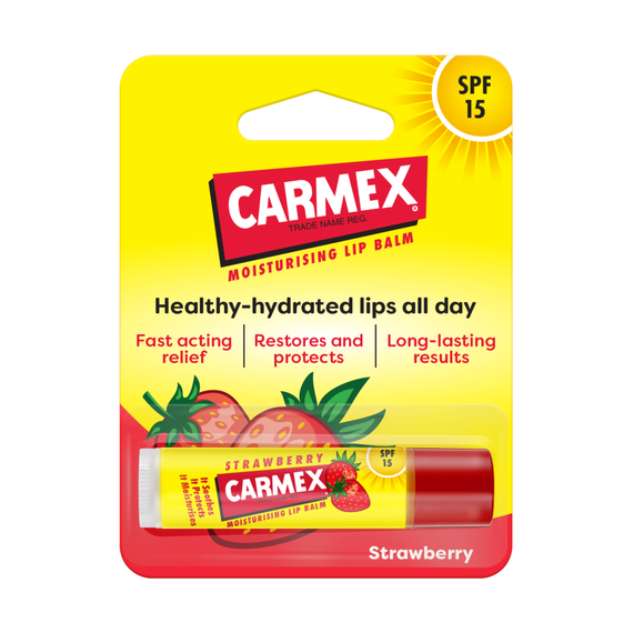 Бальзам для губ Carmex Moisturising Lip Balm Stick SPF 15 - Strawberry (4.25 г)