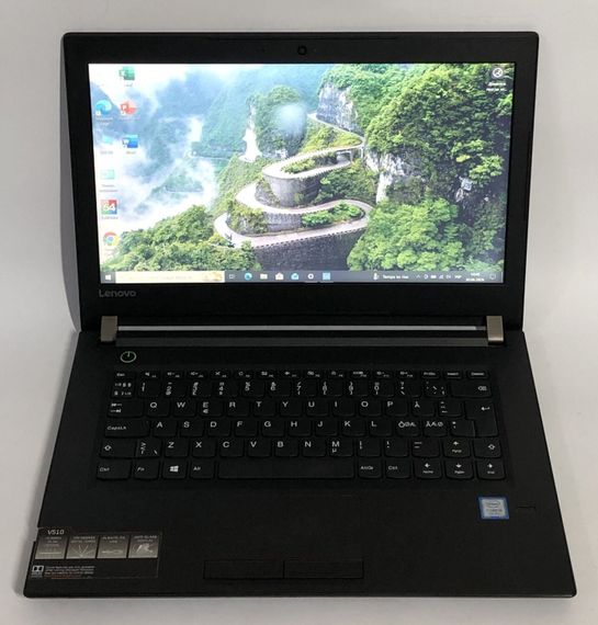 Ноутбук Б-клас Lenovo V510-14IKB / 14" (1920x1080) TN / Intel Core i5-7200U (2 (4) ядра по 2.5 - 3.1 GHz) / 8 GB DDR4 / 256 GB SSD / Intel HD Graphics 620 / WebCam / DVD-ROM / Win 10 Pro б/в | Зображення 1