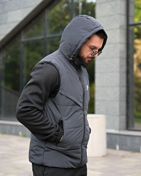 Мужская жилетка Nk  grey  4   ПП8014 | Зображення 4
