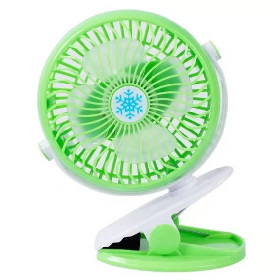 Портативный настольный вентилятор Mini Fan WX 6503 мини охладитель на аккумуляторе с прищепкой 2 скорости 4 Вт Салатовый