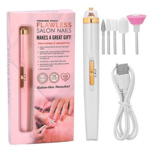 Фрезер для манікюру педикюру корекції Flawless Salon Nails белый, Машинка для UY-828 зняття манікюру | Зображення 5