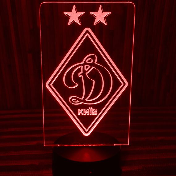 Акриловый светильник-ночник ФК Динамо красный tty-n000157