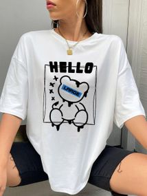 Футболка жіноча з принтом повсякденна XL Білий