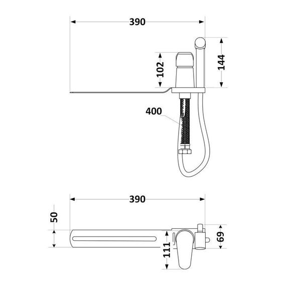 Змішувач з приставкою для біде Lidz Tani 024 (k40) LDTAN024CRM44974 Chrome | Зображення 1