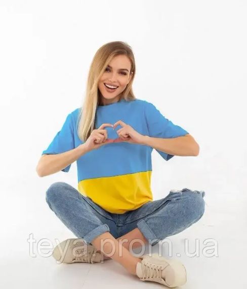Футболка для жінок колір жовтий/блакитний FI_002421 | Зображення 2