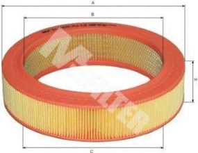 Фільтр повітряний RENAULT (вир-во M-Filter) MFILTER A112 на RENAULT SUPER 5 (B/C40_)