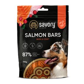 Ласощі для собак з лососем Savory Bars With Salmon, 100 гр