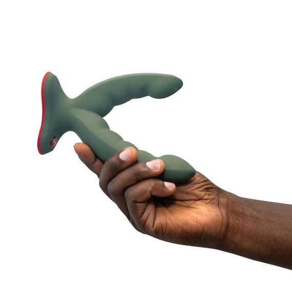 Двойной фаллоимитатор Fun Factory RYDE wild olive, гибкие стволы, присоска sexstyle | Зображення 7