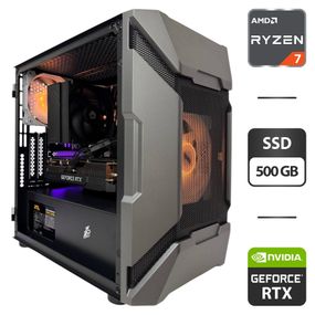 Ігровий ПК 1stPlayer D3-A G7 Tower / AMD Ryzen 7 5700X (8 (16) ядер по 3.4 - 4.6 GHz) / 32 GB DDR4 / 500 GB SSD / nVidia GeForce RTX 3080, 10 GB GDDR6X, 320-bit / 750W б/в