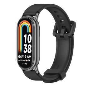 Силіконовий ремінець Mijobs для фітнес браслета Xiaomi Mi Smart Band 8 - Black