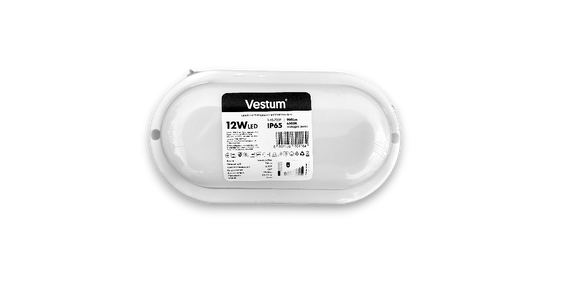 Світлодіодний світильник ЖКГ LED S 12W овал 6500K 220V Vestum 1-VS-7207