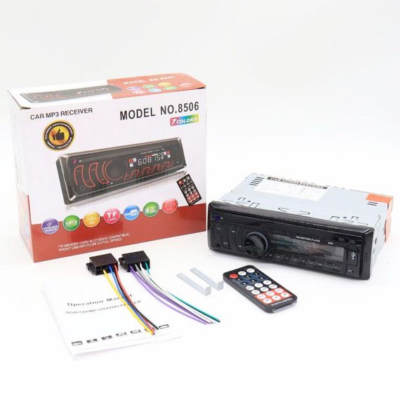 Автомагнітола з Bluetooth та підсвіткою 1DIN, MP3 8506BT / Магнітола в машину з пультом управління | Зображення 8